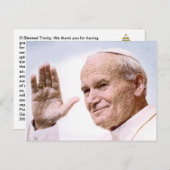 Carte de béatification de la prière du pape Jean-P (Devant / Derrière)