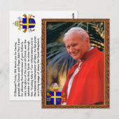 Carte de béatification de la prière du pape Jean-P (Devant / Derrière)