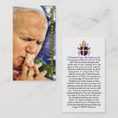 Carte de béatification Jean-Paul II (Devant / Derrière)
