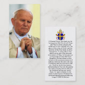 Carte de béatification Jean-Paul II (Devant / Derrière)