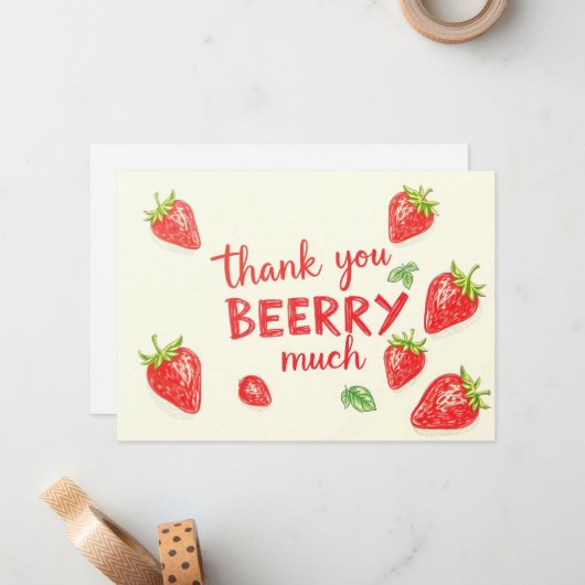 Carte de beaucoup de Merci en jeu Berry (Devant/Arrière en situation)
