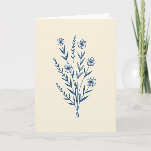 Carte de Beauté Botanique Bleue (Devant)