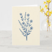 Carte de Beauté Botanique Bleue (Fleur jaune)