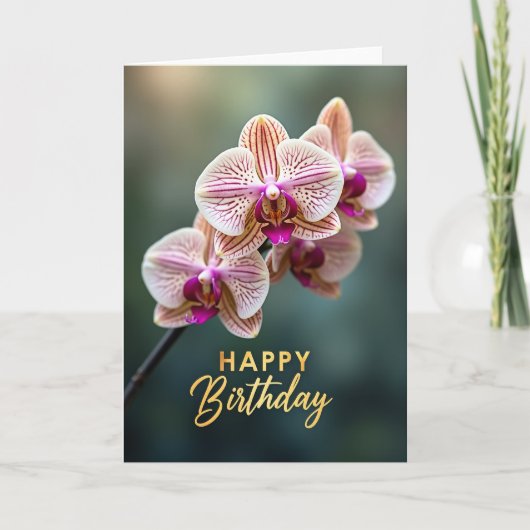 Carte de beauté d'orchidée striée (Devant)