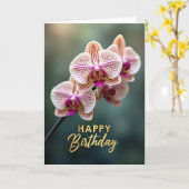 Carte de beauté d'orchidée striée (Fleur jaune)