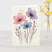 Carte de beauté florale à l'aquarelle (Fleur jaune)