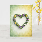 Carte de Beauté Florale du Cœur (Fleur jaune)