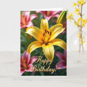 Carte de beauté florale élégante (Fleur jaune)