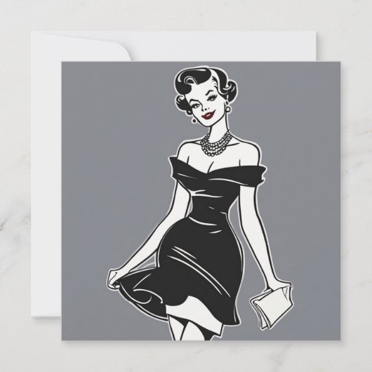 Carte de beauté noire LBD : Sophistication sans ef (Devant)