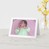 carte de bébé (Fleur jaune)