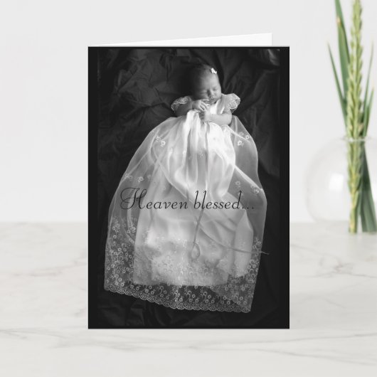 Carte de bébé bénie par ciel (Devant)