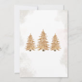 Carte de bébé bingo de l'arbre de Noël en or pour (Dos)