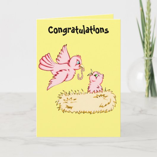 Carte de bébé congratulée (Devant)