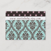 Carte de bébé d'Austin (Dos)