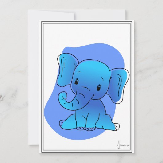 Carte de bébé éléphant (Devant)