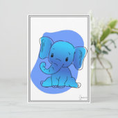Carte de bébé éléphant (Debout devant)