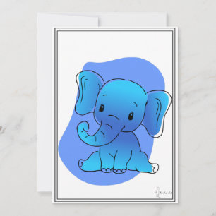 Carte de bébé éléphant