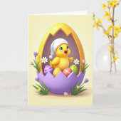 Carte de bébé pour un joyeux printemps (Fleur jaune)