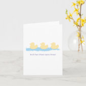 Carte de bébé triplés et puis il y en a eu trois (Fleur jaune)
