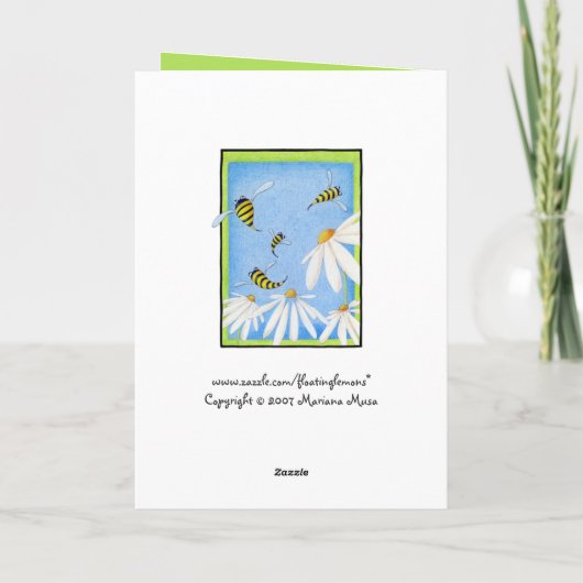 Carte de Bee Happy (Dos)