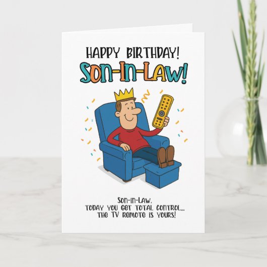 Carte de belle-fille amusante - Roi de la télécomm (Devant)