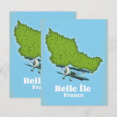 Carte de Belle Île France (Devant / Derrière)