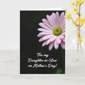 Carte de Belle-Mère à Fleurs Rayées (Fleur jaune)