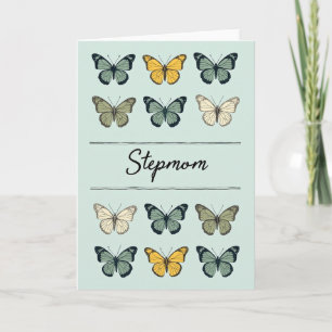 Carte de belle-mère Papillon Aqua