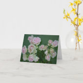 Carte De belles roses de jardin rose clair (Fleur jaune)