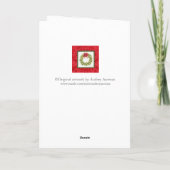 Carte de Bénédiction chrétienne de Noël Damask Wre (Dos)