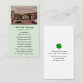 Carte de bénédiction commémorative de prière (Devant / Derrière)