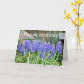 Carte de Bénédiction d'anniversaire de Purple Hyac (Fleur jaune)