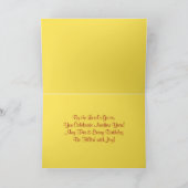 Carte de Bénédiction d'anniversaire des tulipes ro (Intérieur)