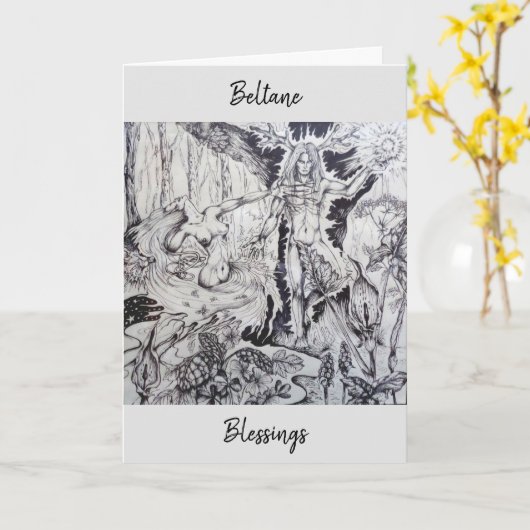 Carte de bénédiction de Beltane (Fleur jaune)