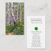 Carte de bénédiction de la prière commémorative (Devant / Derrière)