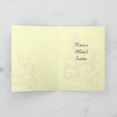 Carte de Bénédiction de l'ange vintage de Pâques (Intérieur)