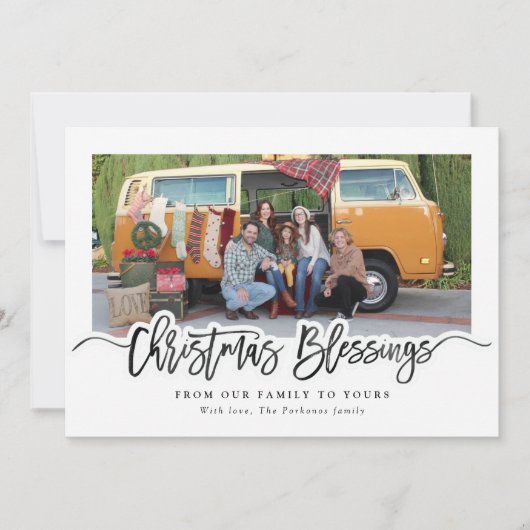 Carte de Bénédiction de Noël simple (Devant)