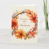 Carte de Bénédiction de Thanksgiving (Devant)