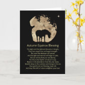 Carte de Bénédiction d'Equinox d'automne avec Chev (Fleur jaune)