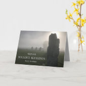 Carte de Bénédiction du Solstice d'hiver d'Avebury (Fleur jaune)