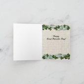 Carte de bénédiction irlandaise St. Patricks Day (Intérieur)