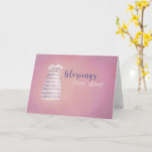 Carte de bénédiction pour bébé pour elle (Fleur jaune)