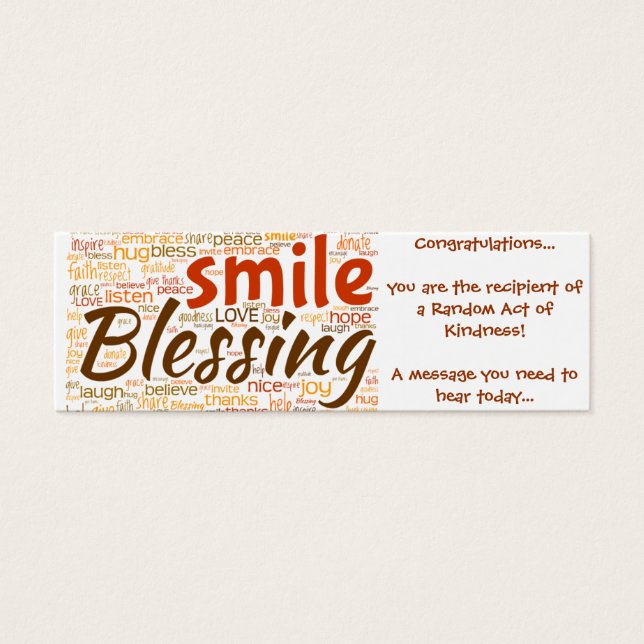 Carte de bénédiction (Random Act of Kindness) (Devant)