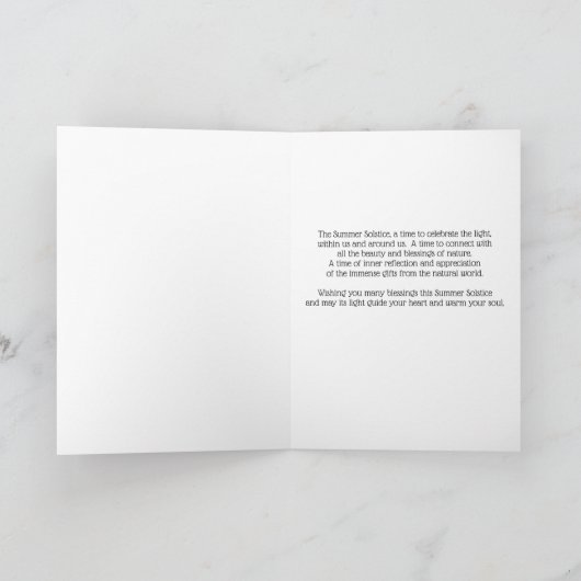 Carte de Bénédiction solstice d'été (Intérieur)