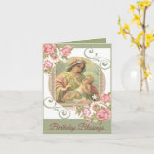 Carte de bénédictions d'anniversaire de Jésus de (Fleur jaune)