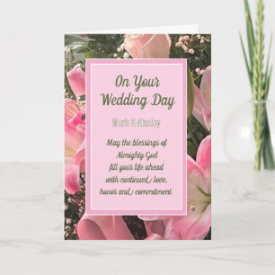 Carte de bénédictions de mariage chrétien personna