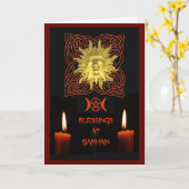 carte de bénédictions de Samhain (Fleur jaune)