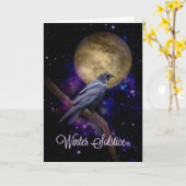 Carte de bénédictions du solstice d'hiver (Fleur jaune)