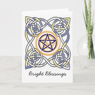 Carte de bénédictions motif de nouage Pentacle
