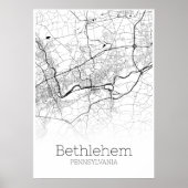 Carte de Bethléem - Pennsylvanie - Poster de la ca (Devant)